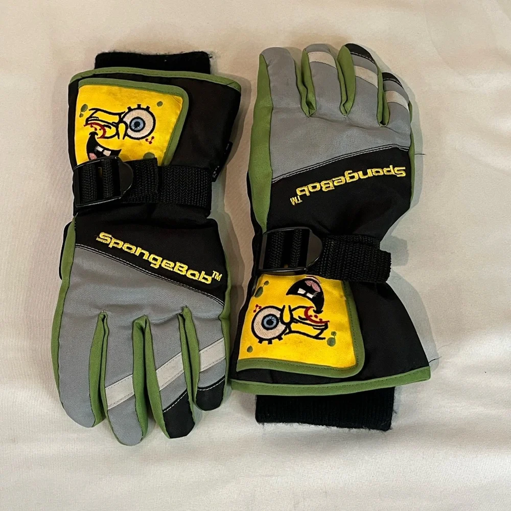 2004 Boys 4-7 M Thinsulate Nickelodeon Nick SpongeBob SquarePants Winter Gloves